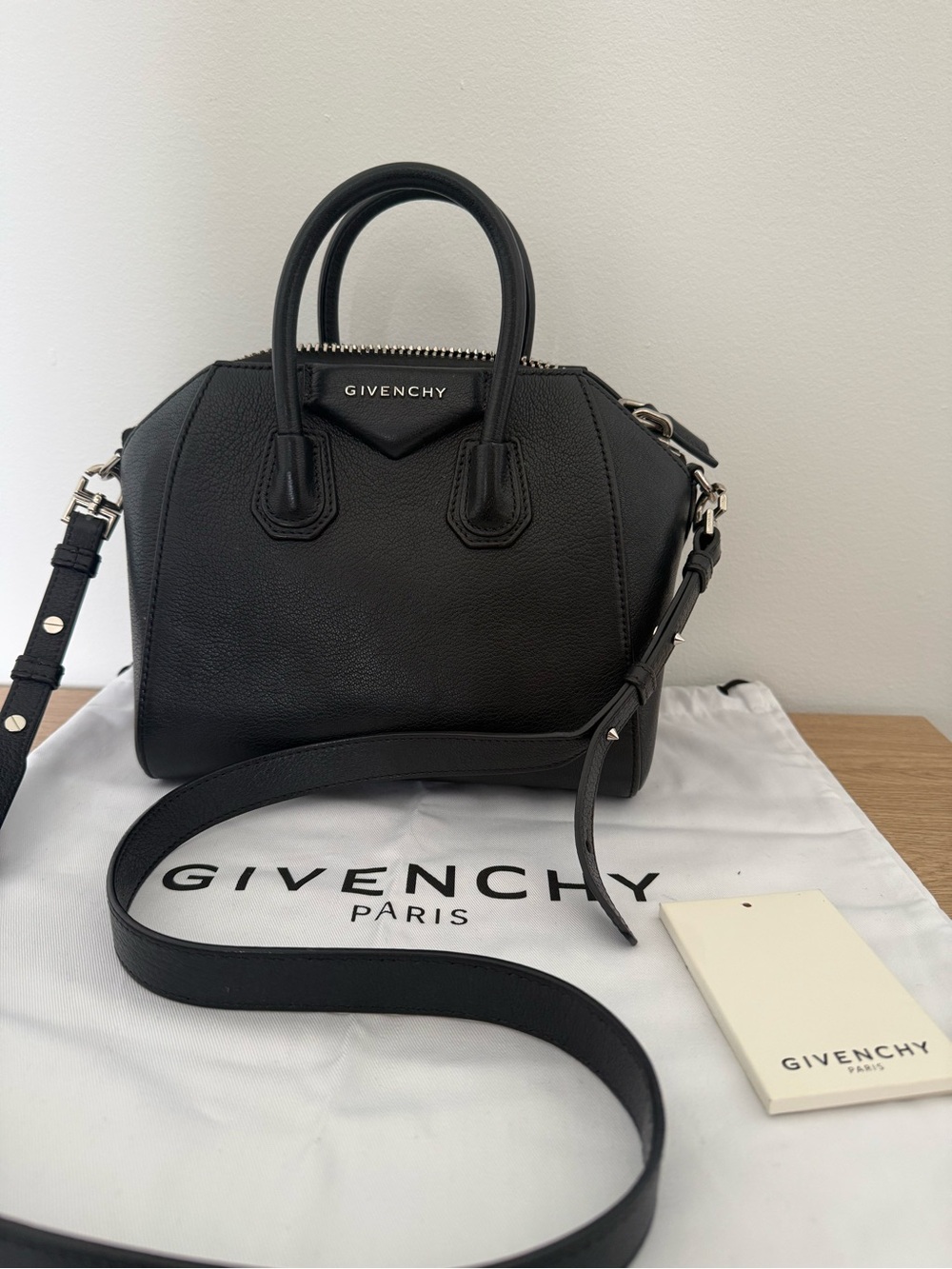 Givenchy Black Leather Mini Antigona Bag